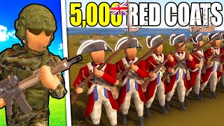 1 Modern Soldier vs 5000 RED COAT Line Battle  Rising Front American Revolution Mod [upl. by Natasha]