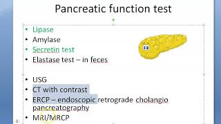 Surgery 608 Pancreatic function test lipase CRP secretin elastase how to check pancreas working [upl. by Goldston95]