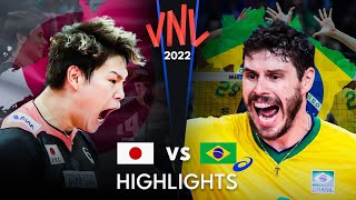 JAPAN vs BRAZIL  Mens Volleyball Nations League 2022 [upl. by Nivad410]