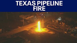 Texas pipeline fire still burning  FOX 29 News Philadelphia [upl. by Odraboel918]