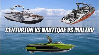 CENTURION vs NAUTIQUE vs MALIBU  POWER and PERFORMANCE [upl. by Monahon]