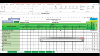 PLANTILLA ASISTENCIA Y CALIFICACIONES EN EXCEL [upl. by Letsirhc]