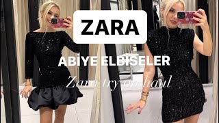 ZARA  ABİYE ELBİSELER  ZARA TRY ON HAUL [upl. by Artep]