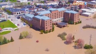 Devastating Parts of Midland flood after dam failure [upl. by Irollam]