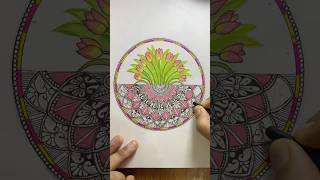 Easy flower mandala tutorial mandala trending viralreels ytshorts ytreels drawing tutorial [upl. by Schaab]