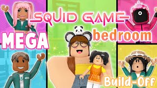 MEGA Squid Game Bedroom BuildOff CHALLENGE Panda Vs 4 FANS [upl. by Ajidahk239]