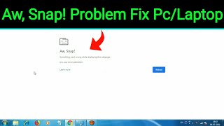 How To Fix Aw Snap Google Chrome  Google Chrome Aw Snap Fix Windows 7 [upl. by Yorle]