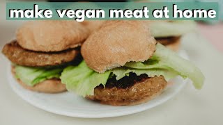 How to make SEITAN VEGAN CHICKEN PATTIES How to make vegan meat at home [upl. by Hairem292]