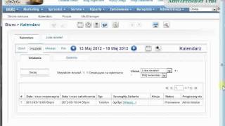 CRM vTiger 5 cz8  kalendarz  WEBprojektantpl  video tutorial nr6 [upl. by Biron]