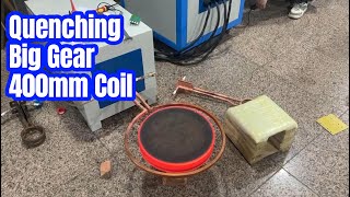 400mm Coil For Big Size Gears Quenching Hardening  JLC160kW Induction Heating Machine [upl. by Gord584]