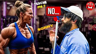 Anatoly is scaring a female bodybuilder 😱  Anatoly GYM PRANK 1 [upl. by Adniles]