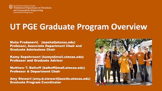 UT PGE Graduate Program Overview  October 2024 [upl. by Nariko965]