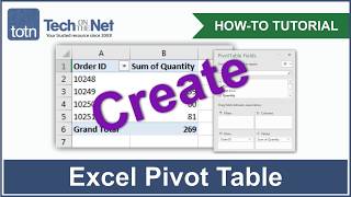 How to create a Pivot Table in Excel [upl. by Arde]