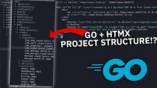 Golang  HTMX Project Structure  How I’ve Structured My HTMX Go App [upl. by Jack]