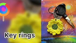 Key ring with mould it claykey ring diy colouringDiwali decoration Artbydivyam [upl. by Clo]