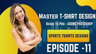 Create a Sports Jersey TShirt Design in Adobe Photoshop Full Tutorial [upl. by Anirahc]