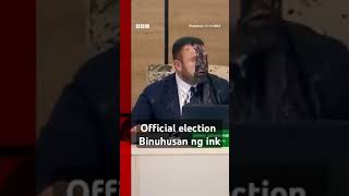 Hindi naawat Biglang Binuhusan Ng ink Ang Official Election Naligo Ng ink [upl. by Elyac]