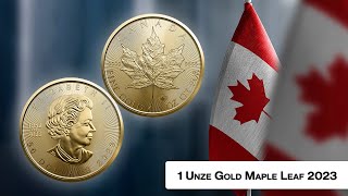 1 Unze Gold Maple Leaf 2023  Gold coin  Goldmünze  Royal Canadian Mint  Information and Details [upl. by Naves881]