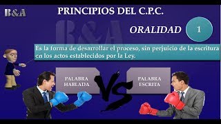 Principio de Oralidad CPC [upl. by Masterson]