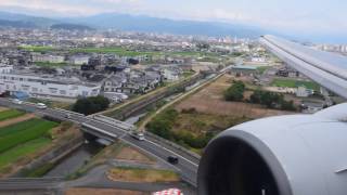 松山空港 サークリングアプローチ～着陸 ANA589便 B777200 JA704A [upl. by Aryad]