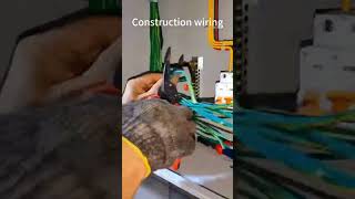 Construction wiringwire wiring electrician cable work voltage tester viralvideo electrical [upl. by Harl287]