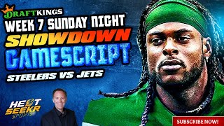 JETS VS STEELERS  SNF SUNDAY NIGHT DRAFTKINGS showdown 2024 WEEK 7 NFL DFS GAMESCRIPT captain [upl. by Randolph]