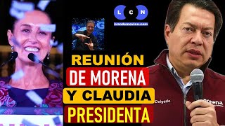 CLAUDIA SE REÚNE CON MAYORÍA CALIFICADA DE MORENA PT Y PV TODOS COMPROMETIDOS CON PLAN C Y 4T [upl. by Dorina]