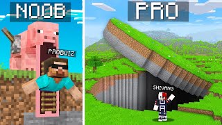 NOOB vs PRO  SECRET BASE BUILD BATTLE CHALLENGE Ft ProBoiz95 [upl. by Nova421]