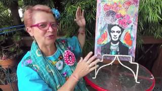 Viva la Frida EASY Frida Kahlo Mixed Media Tutorial [upl. by Fulcher]