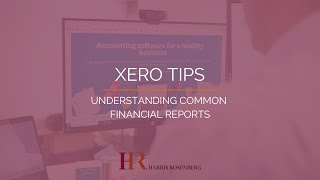 Understanding Common Financial Reports in xero [upl. by Marchese224]