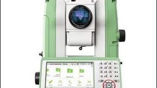 leica total station Ts10  Create job  date import and export [upl. by Miah]