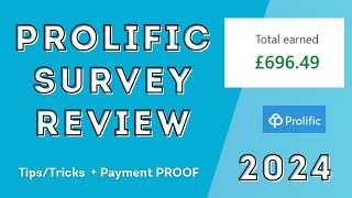 Prolific Academic Surveys 2024 Best Survey Site Ever  Payment PROOF [upl. by Alphonsine]