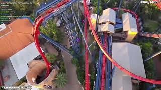 Fousey rides the SheiKra Roller Coaster at Busch Gardens Tampa Bay [upl. by Lotsirk]