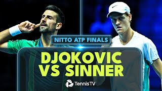 EPIC Novak Djokovic vs Jannik Sinner Match Highlights  Nitto ATP Finals 2023 [upl. by Sirapal]