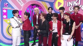 Stray Kids Inkigayo interview 231112 with MC Yeonjun Jihu and Woonhak [upl. by Benedikta]