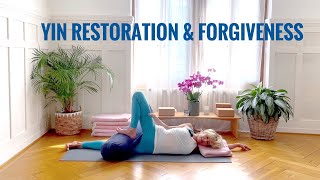 Yin Restoration and Forgiveness Yoga  56 min  Intermediate Level  Cat de Rham  OYT [upl. by Dallas245]