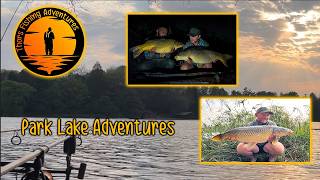 Carp Fishing  Park Lake Adventures Live take caught on camera [upl. by Eziechiele]