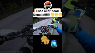 Deu fuga da polícia 😳 motocross offroad hardenduro enduro [upl. by Eltsirk601]