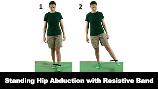 Standing Hip Abduction with Resistive Band  Ask Doctor Jo [upl. by Maurise88]