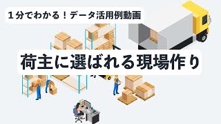 【1分でわかる！データ活用例動画】荷主に選ばれる現場作り [upl. by Ecilahc906]