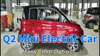 Q2 Full Enclosed Electric Mini Car For 3 Seats With EEC For Canada [upl. by Doowyah]