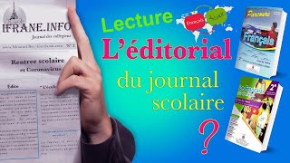 les caractéristiques et la fonction de léditorial dun journal scolaire  شرح بالعربية [upl. by Eberto]