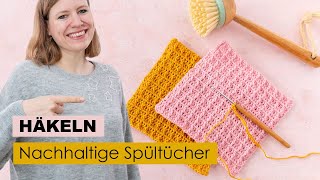 Spültuch häkeln  nachhaltigen Spüllappen selber machen [upl. by Amaleta]