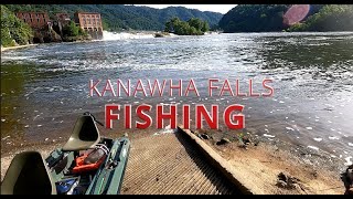 KANAWHA FALLS fishingWEST Virginiasmallmouth FISHING [upl. by Torres]