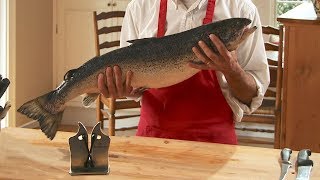 How to Fillet a Salmon at Home  Easy and Fast [upl. by Llerrut]