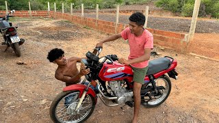 ESSA FOI A REAÇÃO DELE AO GANHAR UMA MOTO DE PRESENTE 🥹🙏 [upl. by Bevus]