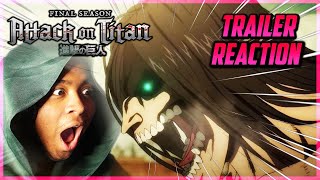 Eren the menace is back Attack on titan season 4 part 2 Trailer reaction [upl. by Ttergram]