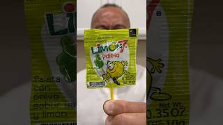 👍 ASMR LIMON PALETA LOLLIPOP SPANISH CANDY WITH SALT amp LEMON POWDER AND EATING SOUNDS 👂asmr shorts [upl. by Icaj]