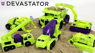 Transformers Combiner Wars Devastator Construction Vehicle Combine Transformation Robot Car Toys [upl. by Buckels]