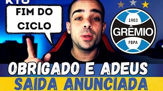 🇧🇼🚫URGENTE  FOI DISPENSADO JUNTOU SUAS COISAS E FOI EMBORA  ADEUS  NOTICIAS DO GRÊMIO HOJE [upl. by Rosalinda798]